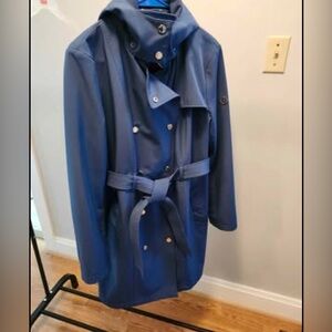 Calvin Klein Blue Trench Coat, size 12